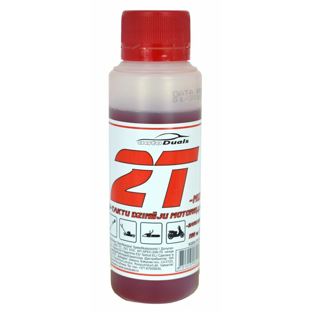 AutoDuals 2Tmix pussintētiska eļļa, sarkana, 100ml