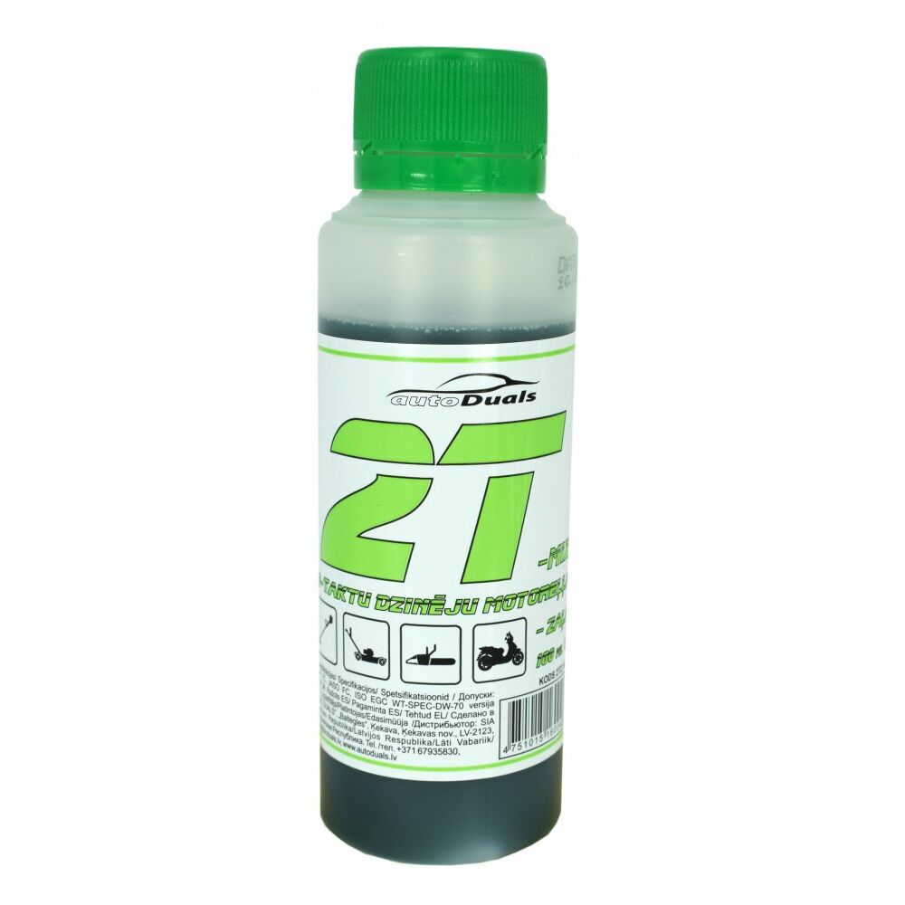 AutoDuals 2Tmix pussintētiska eļļa, zaļa, 100ml