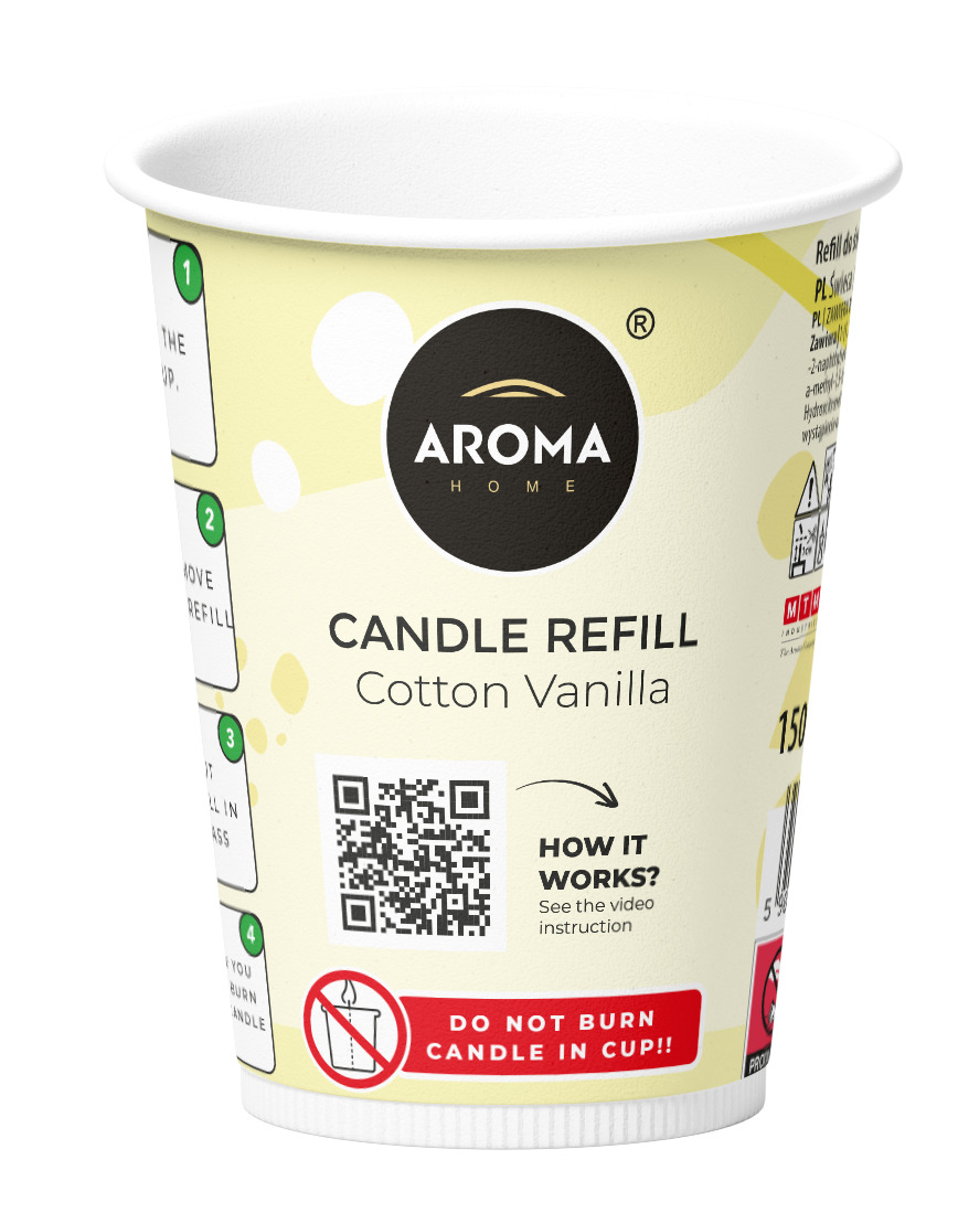 Aroma aromātiskā svece, 150g, Cotton Vanilla