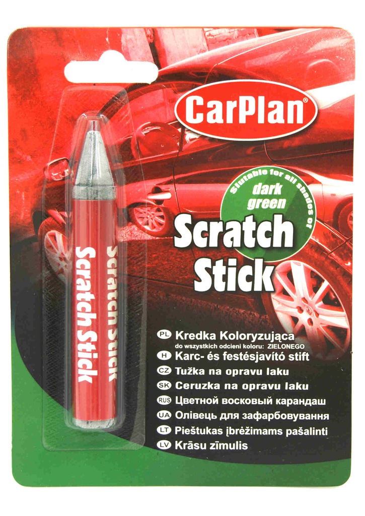 CarPlan skrāpējumu aizkrāsošanas zīmulis, tumši zaļš
