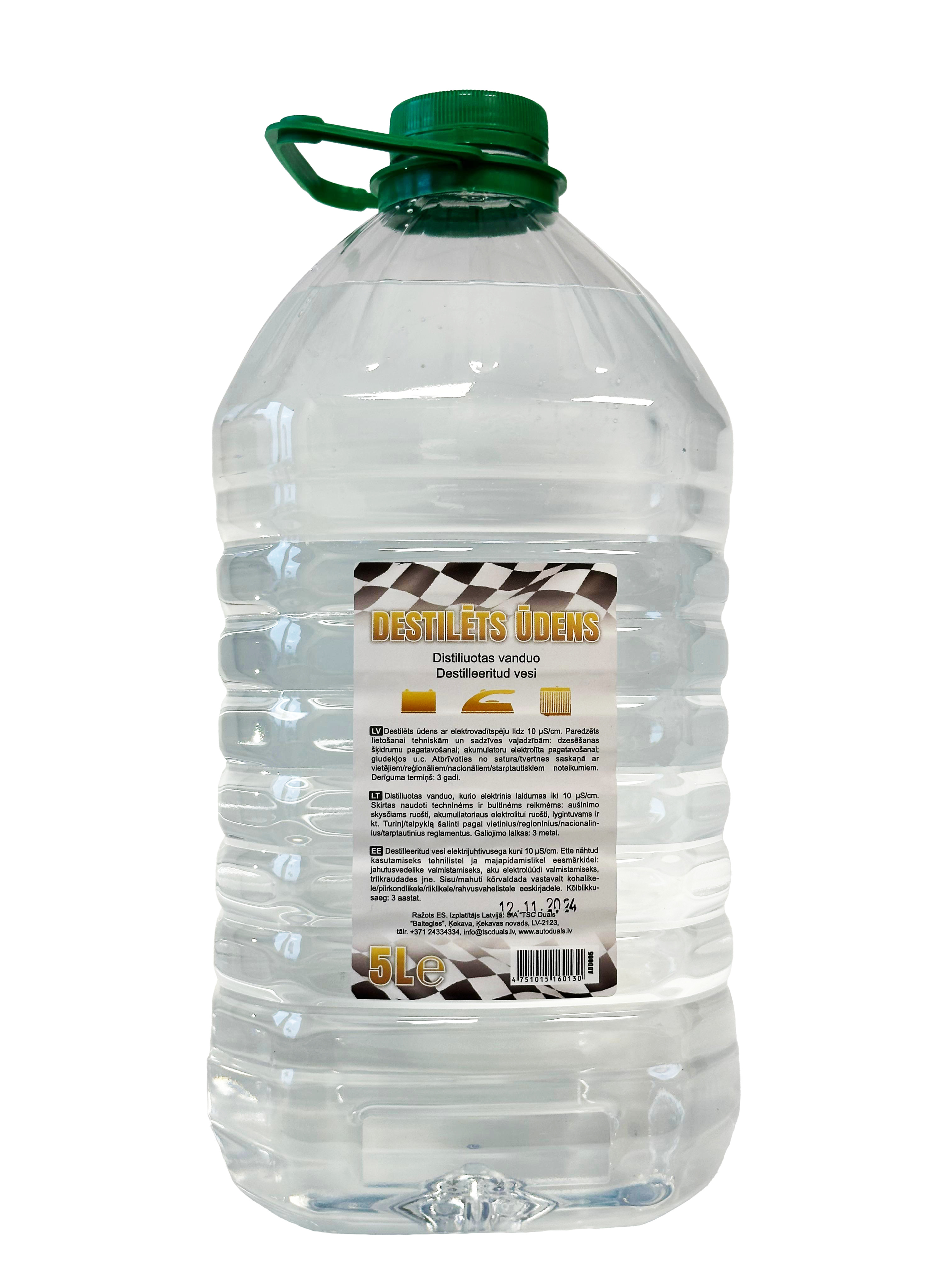 Destilēts ūdens AutoDUALS, 5L PET |