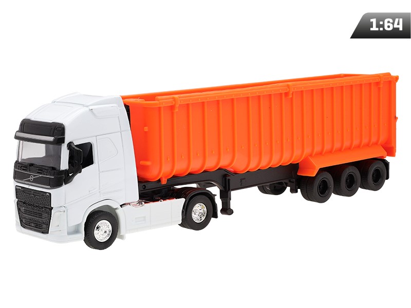 Modelīši VOLVO FH ar oranžu puspiekabi