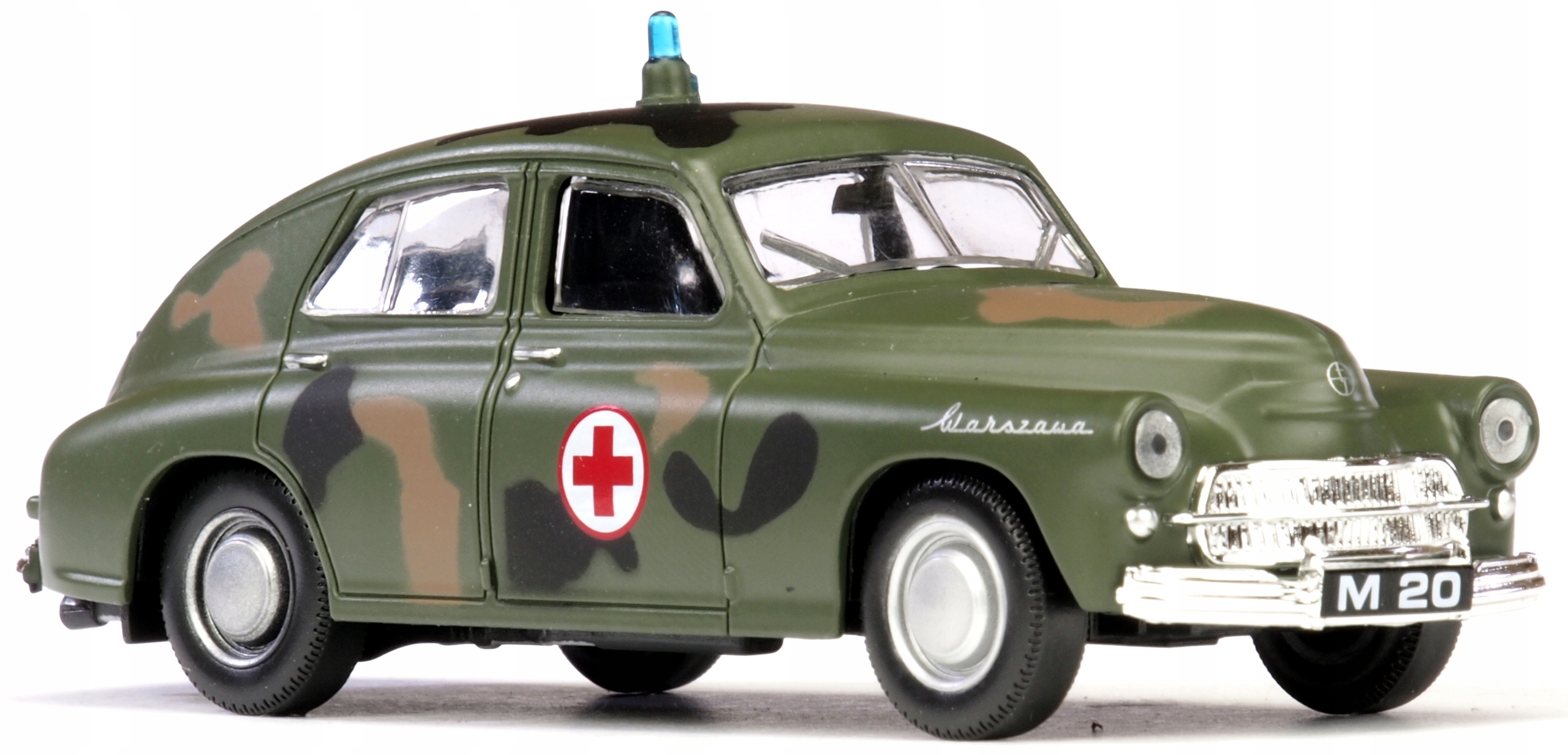 Modelīši Warszawa M-20, armijas sanitārā, 1:43