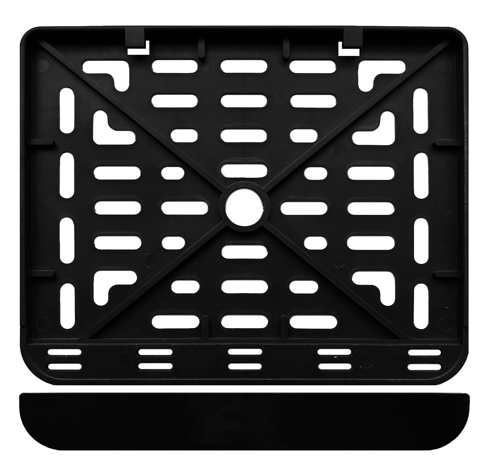 Mopēda numura turētājs 177x130mm, melns |