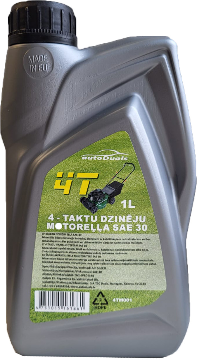 AutoDuals Motoreļļa četrtaktu dzinējiem SAE30, 1L