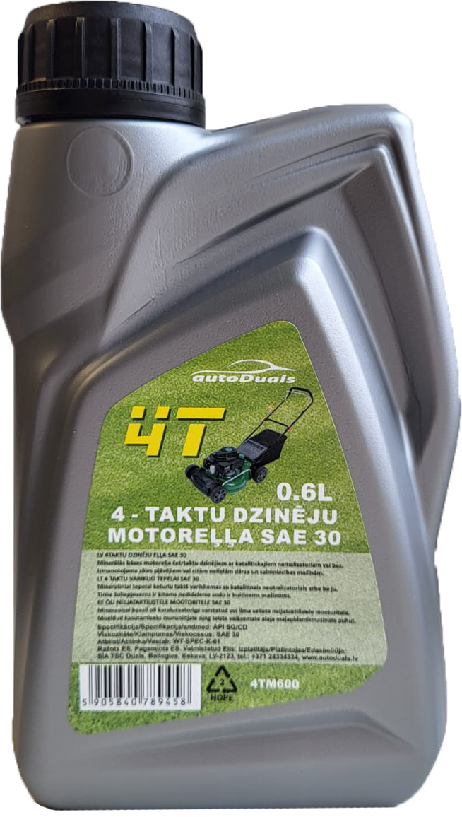AutoDuals Motoreļļa četrtaktu dzinējiem SAE30, 600ml