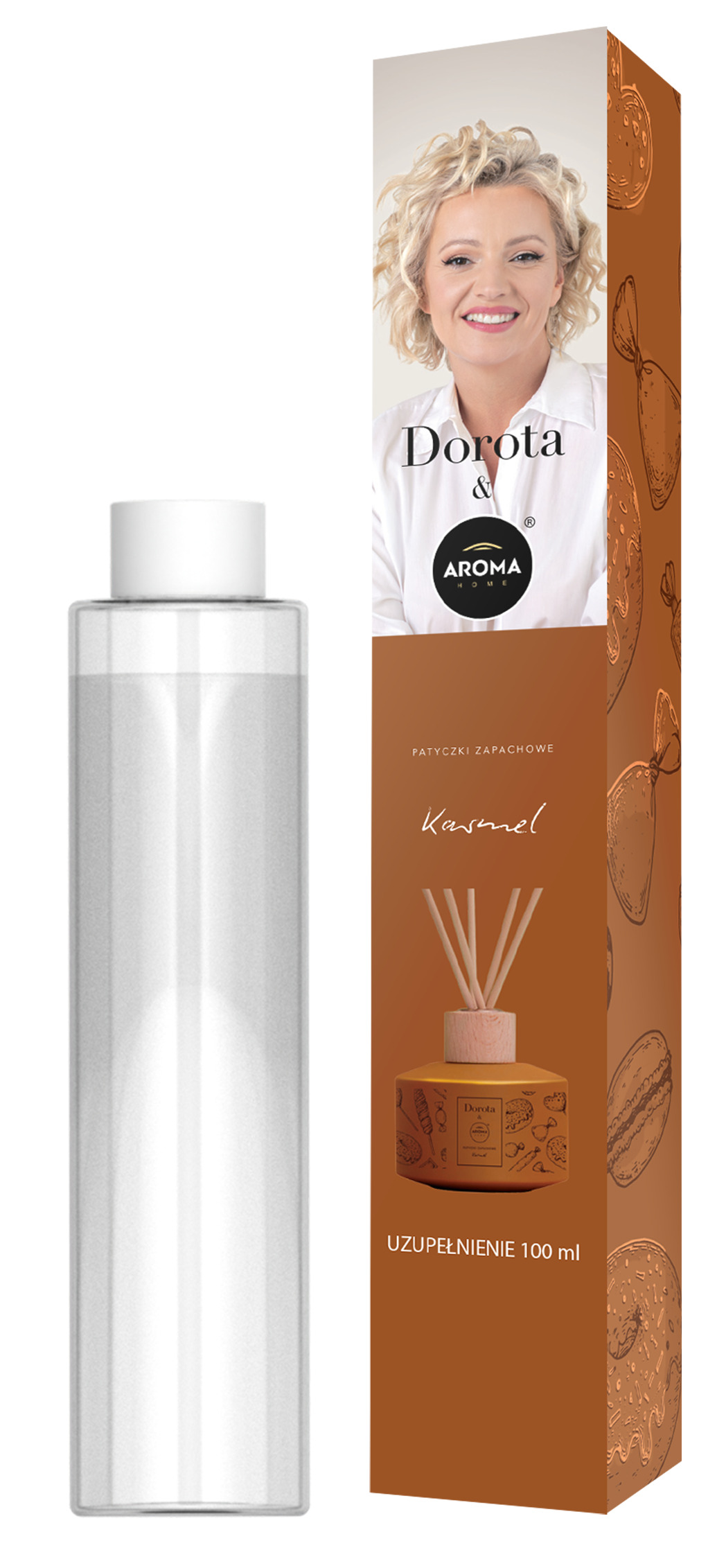 Rezerve Aroma Home kociņi, 100ml, Karamel