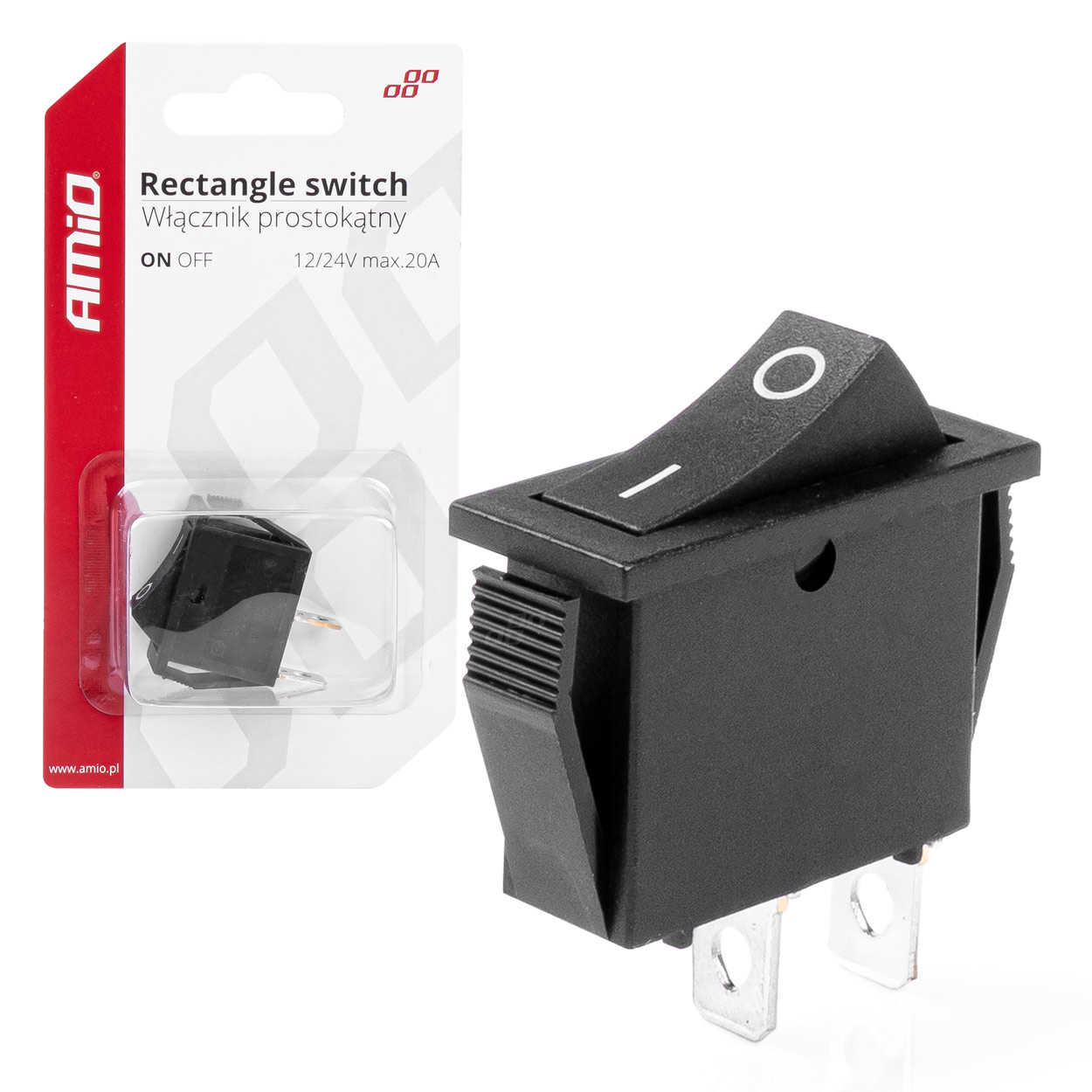 AMIO Slēdzis On/Off, 12V, 20A |