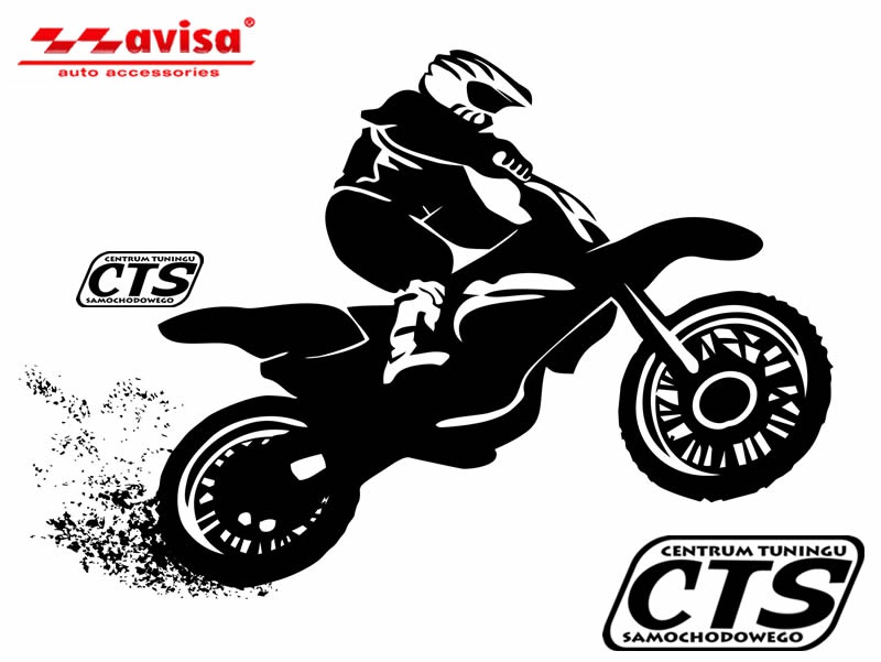 Avisa Krosa motocikls, melns 14x12cm |