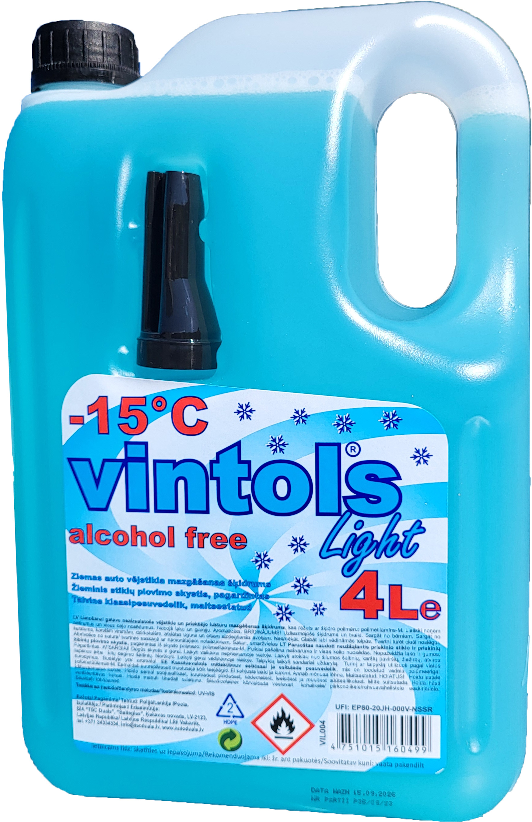 VINTOLS LIGHT - šķidrums vējstiklu tīrīšanai